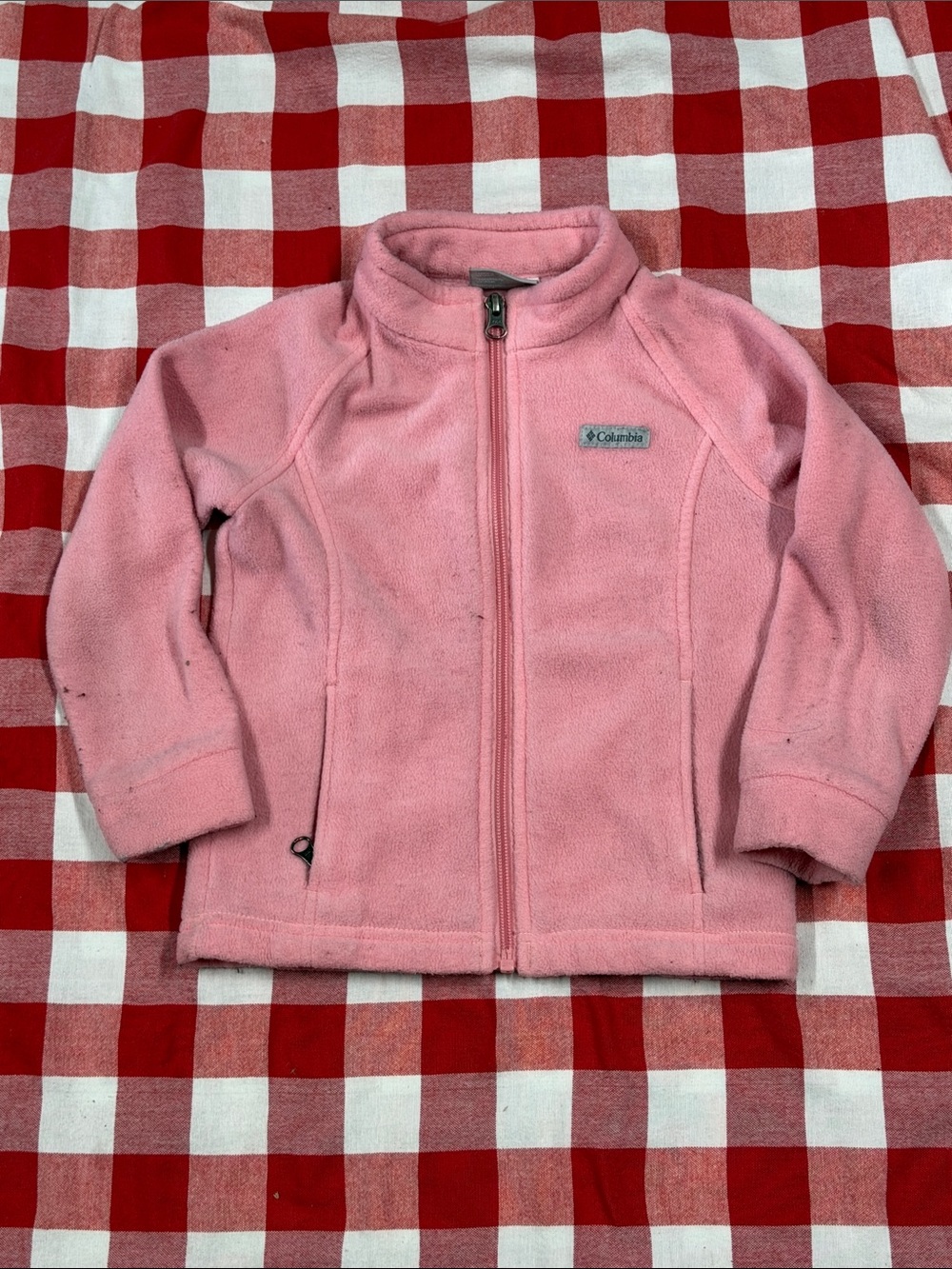 Columbia Pink Fleece Jacket with Logo Tag